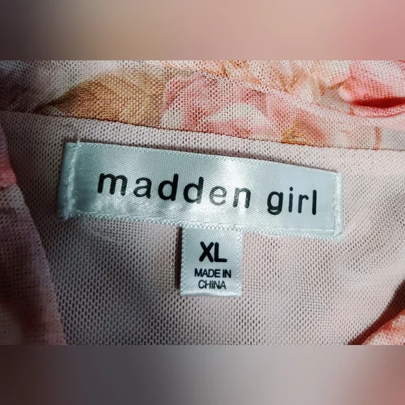 Madden girl Renaissance Angel Mesh cropped blouse Sz-XL - Picture 4 of 5